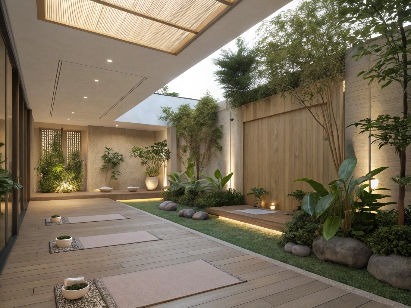 Peaceful garden area